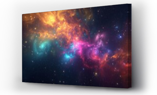 Wizualizacja Obrazu : #718489969 Nebula and galaxies in space. Abstract cosmos background