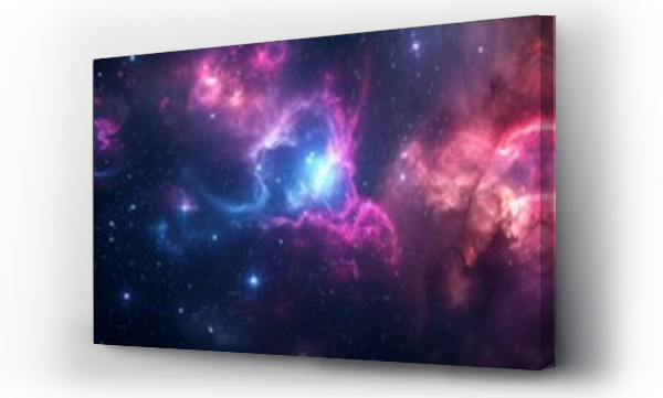Wizualizacja Obrazu : #718490028 Nebula and galaxies in space. Abstract cosmos background