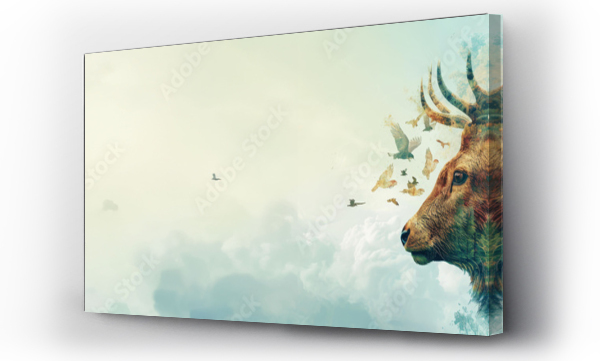 Wizualizacja Obrazu : #720272598 Mother nature and Animal Protection Concept, Banner