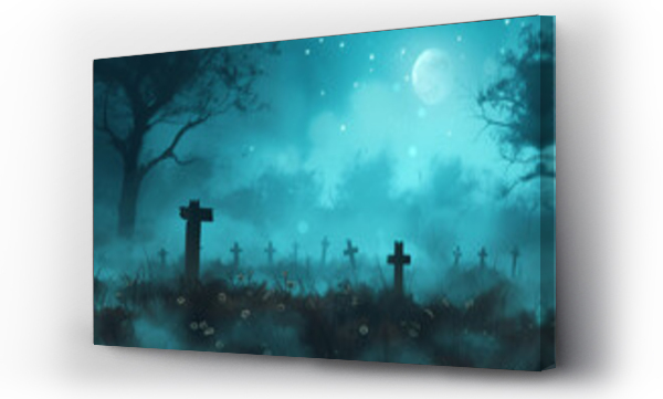 Wizualizacja Obrazu : #722102388 cemetery at night