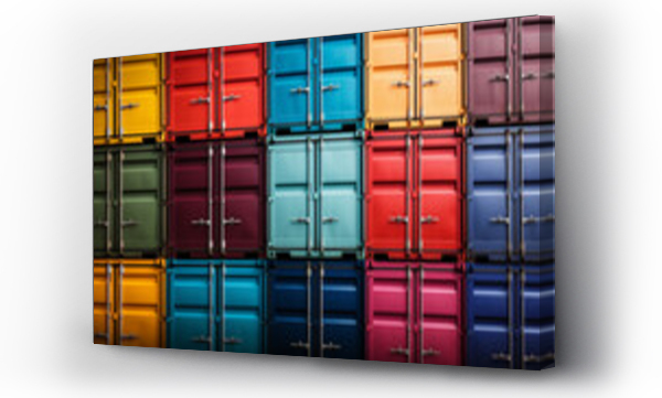 Wizualizacja Obrazu : #723374143 a group of colorful shipping containers