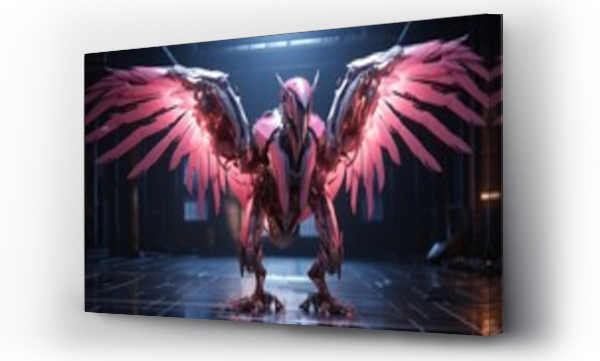 Wizualizacja Obrazu : #724252715 robot flamingo with wings