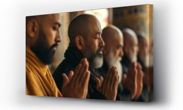 Wizualizacja Obrazu : #724957011 Islam Christianity and Buddhism praying together