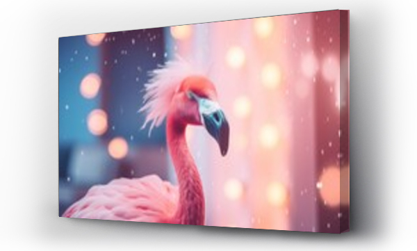 Wizualizacja Obrazu : #725094251 a pink flamingo with white feathers