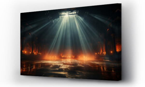 Wizualizacja Obrazu : #725957388 Enigmatic Ancient Hall Illuminated by Ethereal Light
