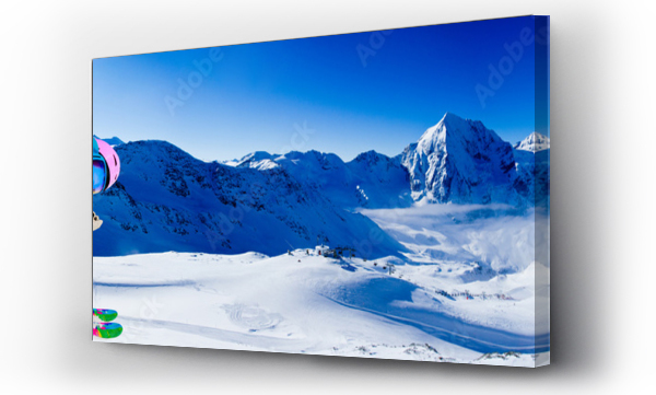 Wizualizacja Obrazu : #72654342 Skiing, winter sport - skier on mountainside