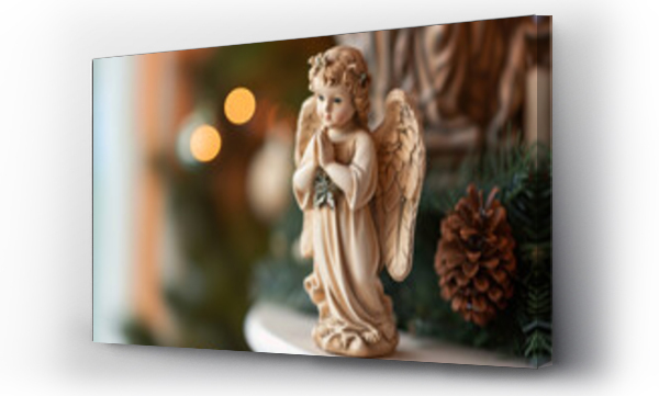 Wizualizacja Obrazu : #728772939 Angelic figurine in festive decor