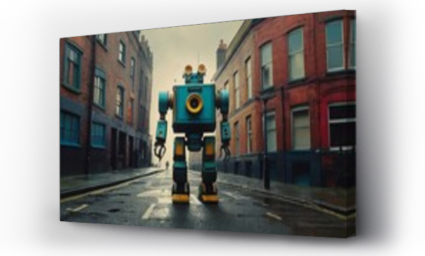 Wizualizacja Obrazu : #731635310 retro robot in the street