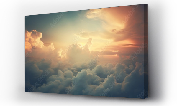 Wizualizacja Obrazu : #734040240 Cloudy sky wide panorama