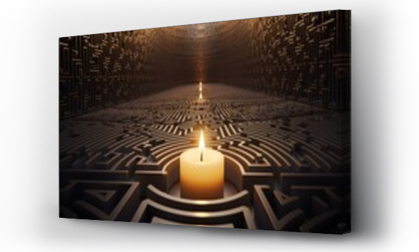 Wizualizacja Obrazu : #737865251 a candle in a maze