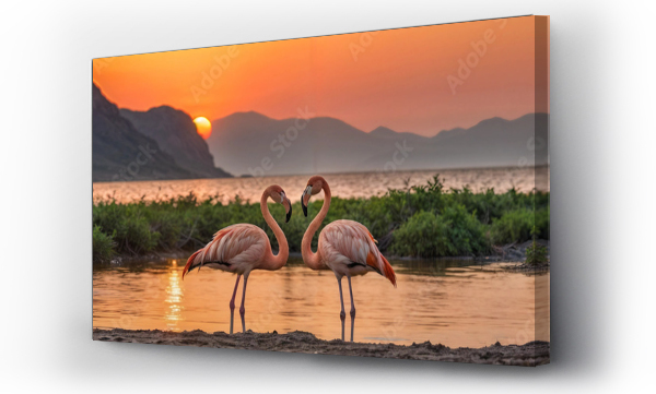Wizualizacja Obrazu : #737987820 flamingo couple making love