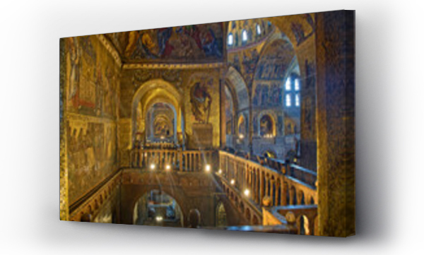 Wizualizacja Obrazu : #738217704 VENICE, ITALY, February 2, 2024 : Inside Patriarchal Cathedral Basilica of Saint Mark commonly known as St Marks Basilica (Italian: Basilica di San Marco)