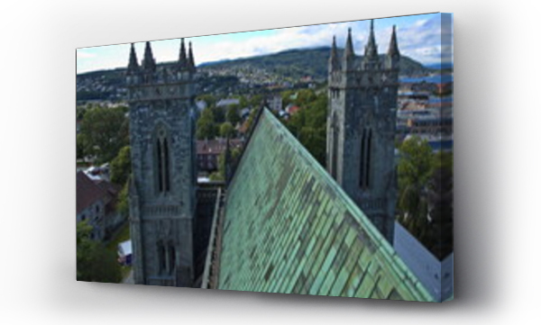 Wizualizacja Obrazu : #739356534 View of Trondheim from Nidaros Cathedral, Trondelag County, Norway, Europe
