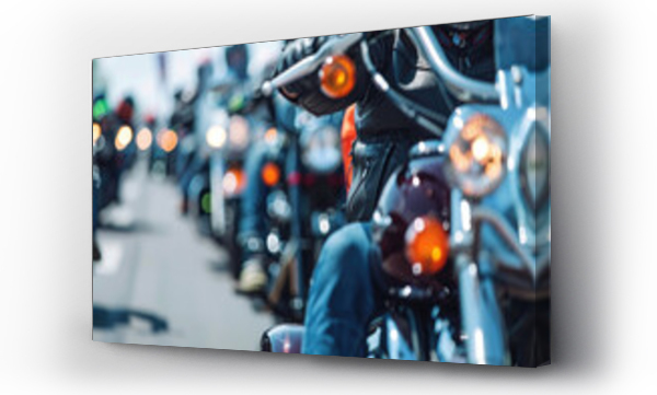 Wizualizacja Obrazu : #743704665 parade of motorcyle with thousands of bikers on the road