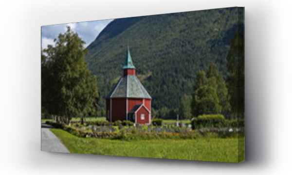 Wizualizacja Obrazu : #744178138 Church in Alvundeid, Norway, Europe
