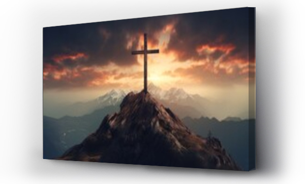 Wizualizacja Obrazu : #745994100 a cross on a mountain