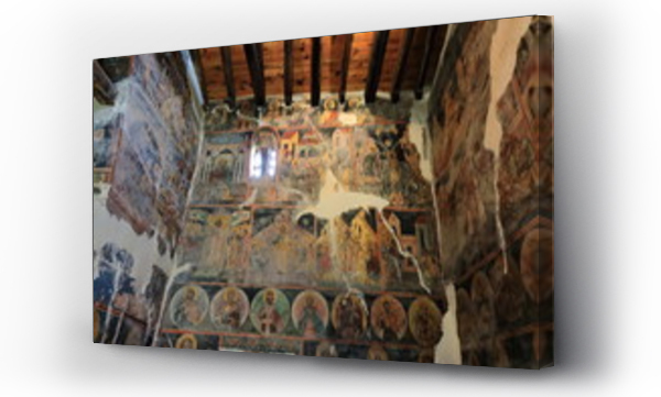 Wizualizacja Obrazu : #747911911 Frescoes inside the southwest wall of the church of Saint Mary Vllaherna-Blachernae, Kala neighborhood. Berat-Albania-083