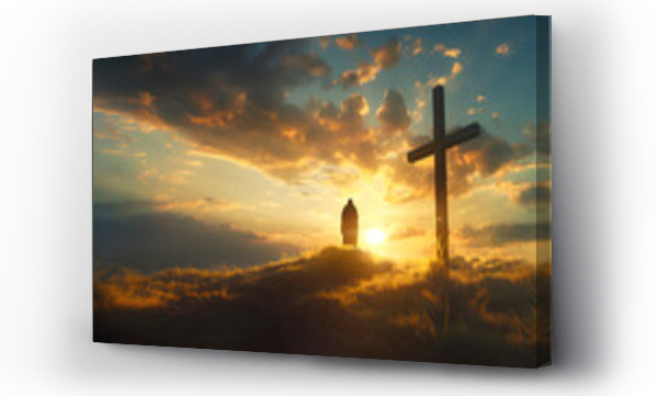 Wizualizacja Obrazu : #748111700 Serene Sunset by the Cross