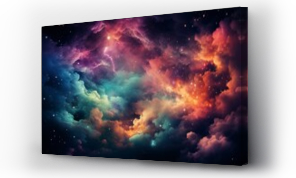 Wizualizacja Obrazu : #748678081 Colorful space galaxy cloud. Stary night cosmos. Universe science astronomy. Supernova background wallpaper