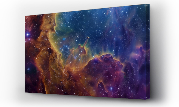 Wizualizacja Obrazu : #748963705 Colorful space galaxy background, Starry night cosmos