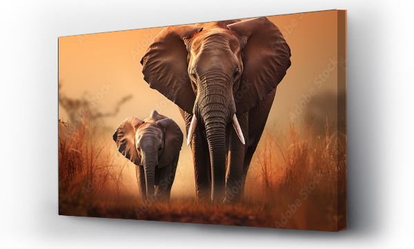 Wizualizacja Obrazu : #751611903 mother and baby elephant