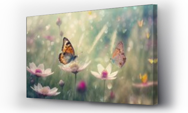 Kwiaty, Motyle, Łąka kwiaty