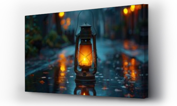 Wizualizacja Obrazu : #754451558 Realistic Glowing lantern illuminates for ramadan and Eid concept