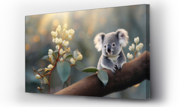 Wizualizacja Obrazu : #755173688 s?odka ma?a koala odpoczywaj?ca na drzewie