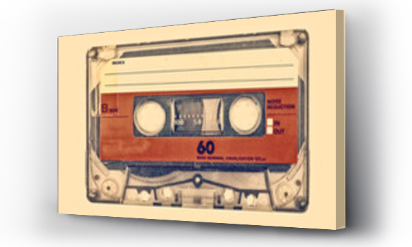 Retro stylizowany obraz starej kasety kompaktowej