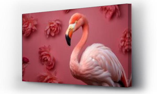 Wizualizacja Obrazu : #757556508 Majestic Pose Flamingo in a Regal Stance