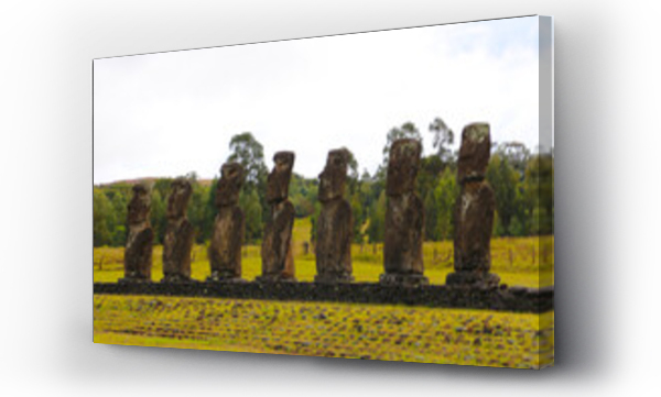 Wizualizacja Obrazu : #758692489 Moai Ahu Akivi-the seven scouts from Easter Island, Chile
