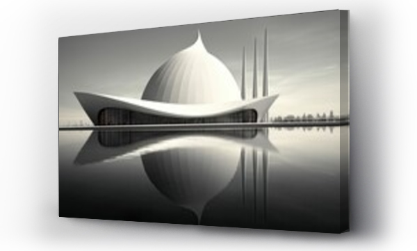 Wizualizacja Obrazu : #760324770 faith islam mosque building illustration worship architecture, dome religion, spiritual sacred faith islam mosque building
