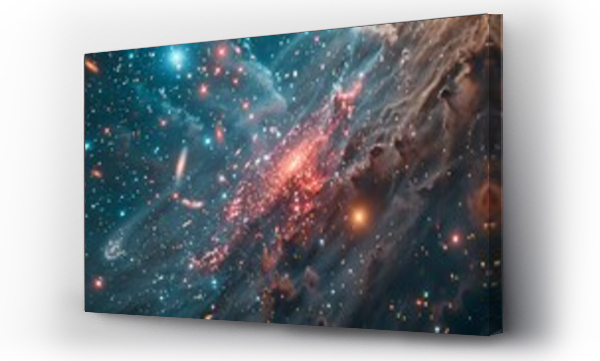 Wizualizacja Obrazu : #760496233 Capturing the Cosmos: The Majestic Beauty of the Hubble Deep Field
