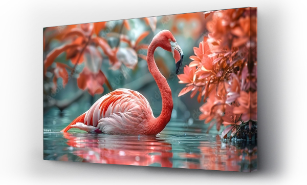 Wizualizacja Obrazu : #761435287 Pink flamingo