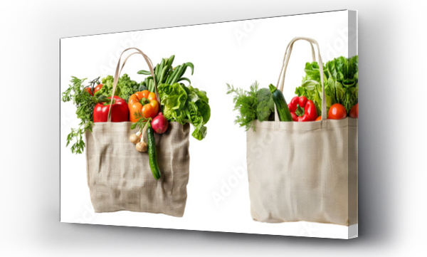 Wizualizacja Obrazu : #761979478 shopping bag with vegetables, PNG set