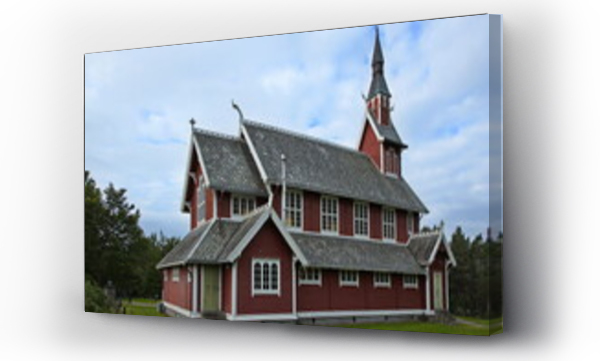 Wizualizacja Obrazu : #762571251 Church Veoy Kirke in Solsnes, More og Romsdal county, Norway, Europe

