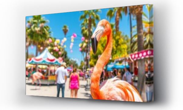 Wizualizacja Obrazu : #763182574 
flamingo at the summer fair