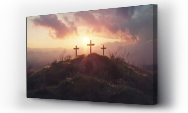 Wizualizacja Obrazu : #764214016 cross at sunset