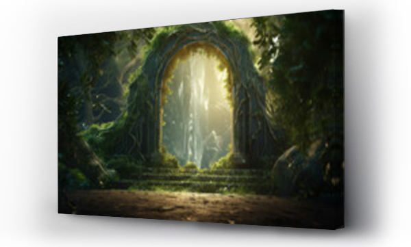 Wizualizacja Obrazu : #765552221 Magic teleport portal in mystic fairy tale forest