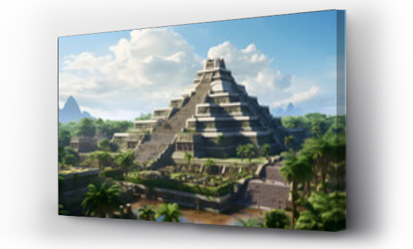 Wizualizacja Obrazu : #767067547 The Majestic Stone Edifices of Aztec Pyramids: A Testament to Ancient Civilisation