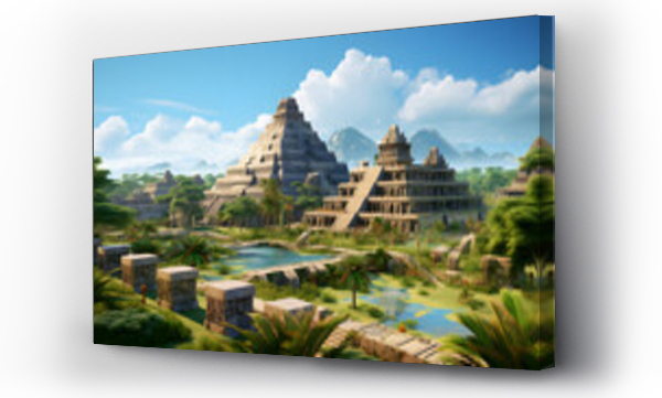 Wizualizacja Obrazu : #767070605 The Majestic Stone Edifices of Aztec Pyramids: A Testament to Ancient Civilisation