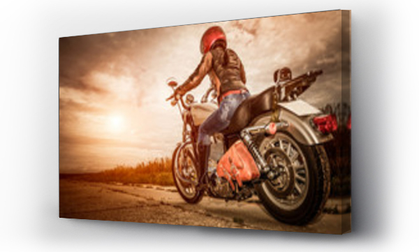 Wizualizacja Obrazu : #76725747 Dziewczyna na motocyklu
