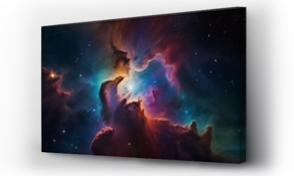 Wizualizacja Obrazu : #775354080 Colourful starry night nebula in space