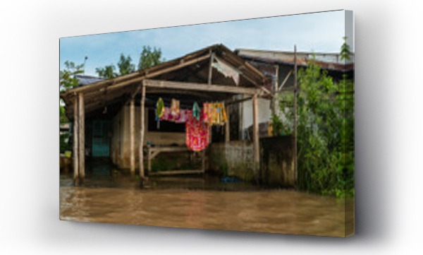 Wizualizacja Obrazu : #777759156 Houses along the Mekong river in Vietnam
