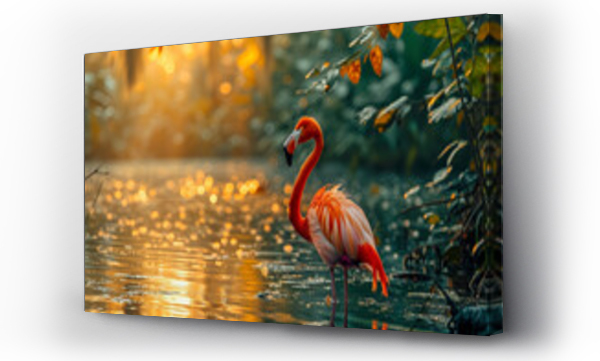 Wizualizacja Obrazu : #781355874 Flamingo standing in pond