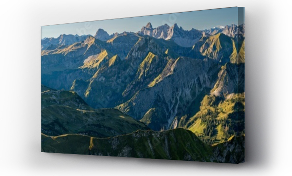 Wizualizacja Obrazu : #781652034 Sunrise on the Nebelhorn, 2224m, mountain panorama to the south to the Allgaeu Alps, Allgaeu, Bavaria, Germany, Europe