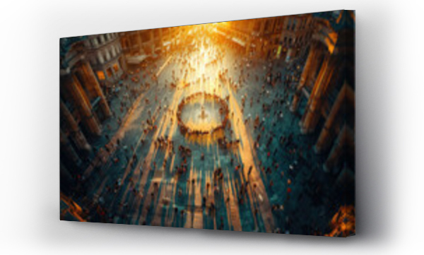 Wizualizacja Obrazu : #781753752 A captivating aerial view of a bustling city square