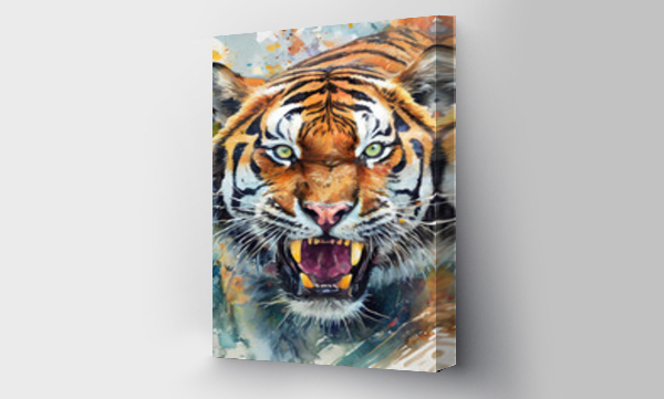 Wizualizacja Obrazu : #782886520 Tropienie Barw: Kolorowy Tygrys W Dzikiej Przyrodzie