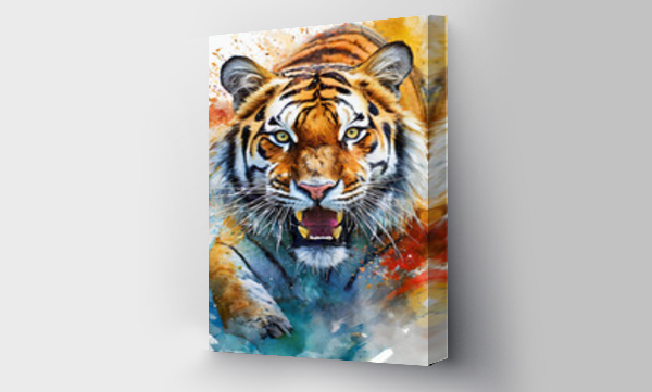 Wizualizacja Obrazu : #782886758 Tropienie Barw: Kolorowy Tygrys W Dzikiej Przyrodzie