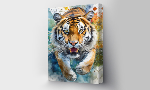 Wizualizacja Obrazu : #782886937 Tropienie Barw: Kolorowy Tygrys W Dzikiej Przyrodzie